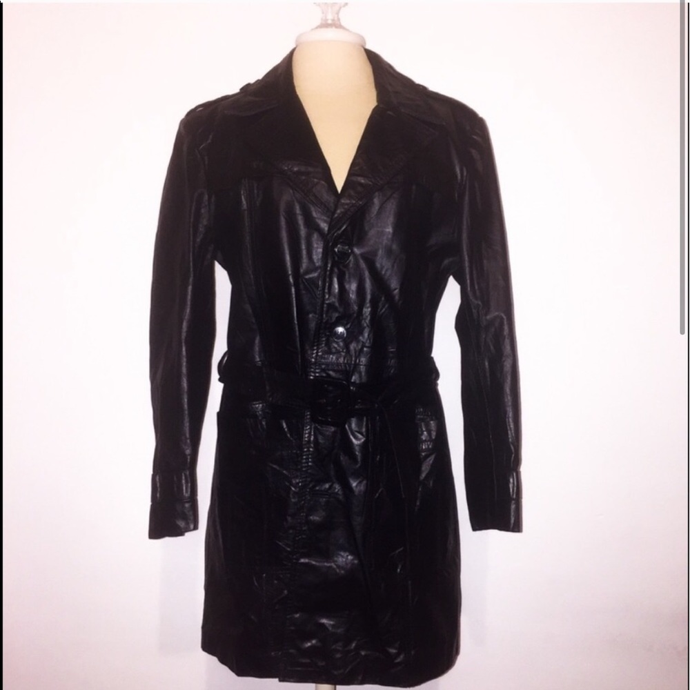 Black leather jacket
